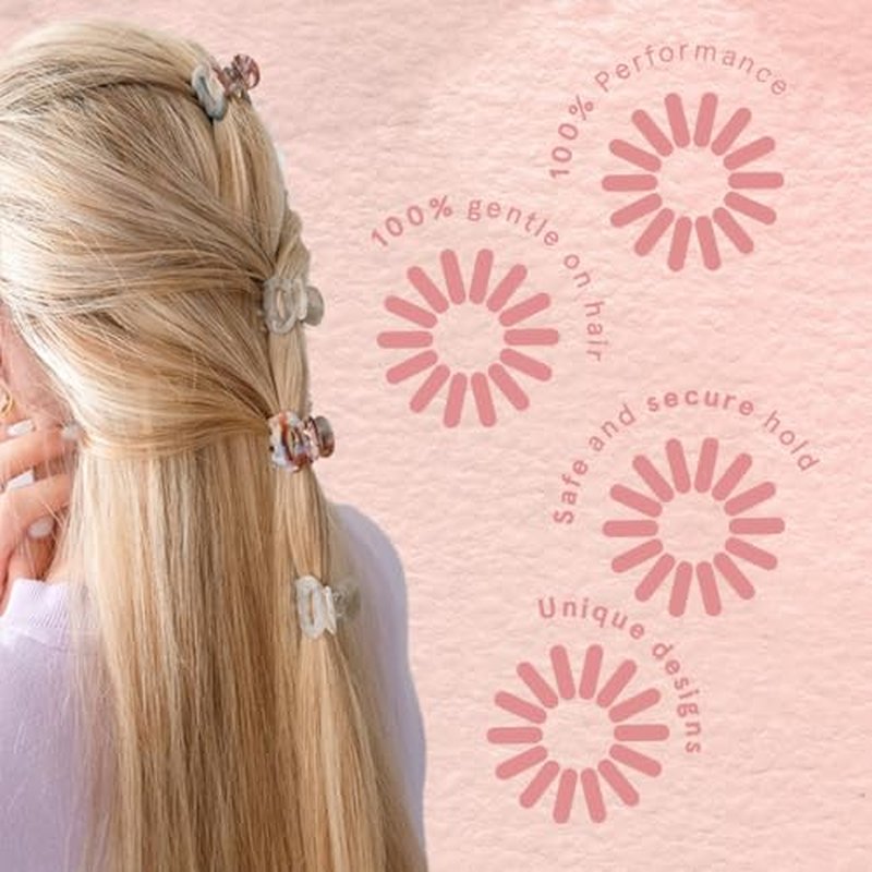 invisibobble Clipstar Petit Bijoux S | Stylish and Hair Friendly Hair Accessory | 4pc