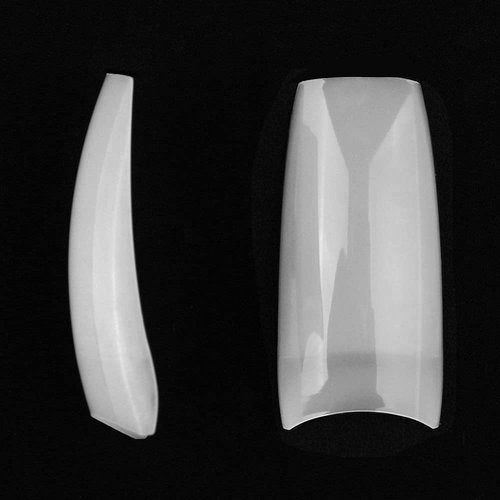 Acrylic Nails French Tips Hisight 500pcs Fake Nails Half Cover False Nails 10 Sizes for Nail Salons and DIY Nail Art (Natural)