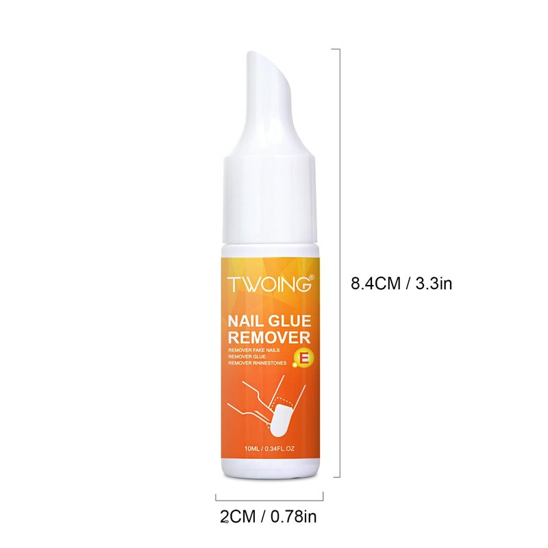 YTRUNS Nail Glue Remover for Press on - 10ML Press On Nail Remover,eatures a pry-off cap for easy,nail removal Remover Easy Removal Debonder for Glue on Tips,containing vitamin E(3 pcs)