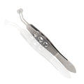STELLMACHER Meibomian Gland Expressor Stainless Steel | Eyelid Massage Tweezers for Dry Eye Extraction | Chalazion Remover Eye Stye Treatment Cleaning Tool for Men & Women – 6mm Round Tip