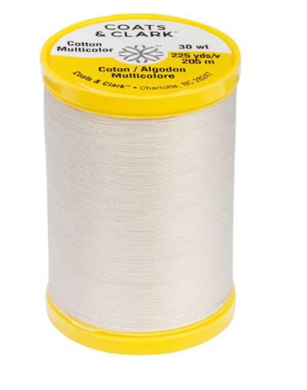 Coats & Clark Cotton All Purpose Sewing Thread 100% Mercerized Cotton 225 Yards Each Spool S970 2 Pack Bundle with 3 Bella's Crafts Needle Threaders (Natural)