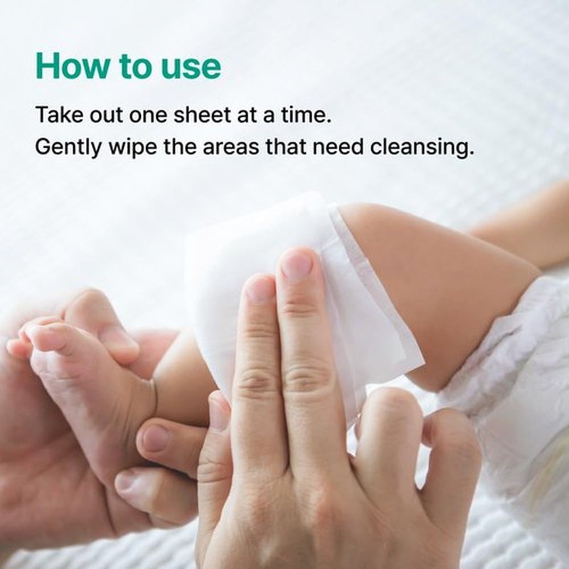 GREEN FINGER Mild Sun Cleansing Tissue 30 Count (6 Packs of 5), Gentle Baby Wipes for Sensitive Skin, Removes Sunscreen Easily, Natural Organic Makeup Remover Wipes with Aloe Vera, Korean Skincare