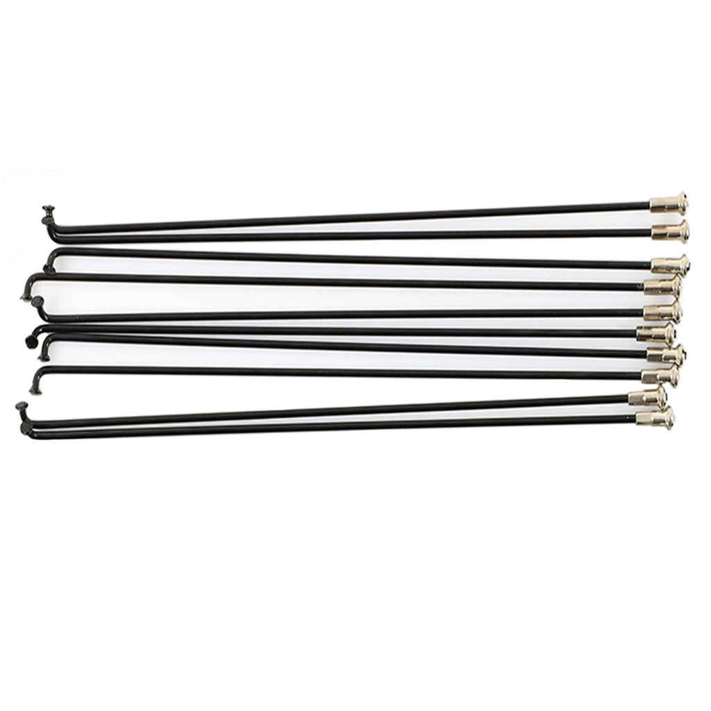 Stainless Steel Spokes and Nipples Bike Spokes，12G Bike Wheel Spokes Carbon Steel Black 10pcs for Mountain Bike Road Bike