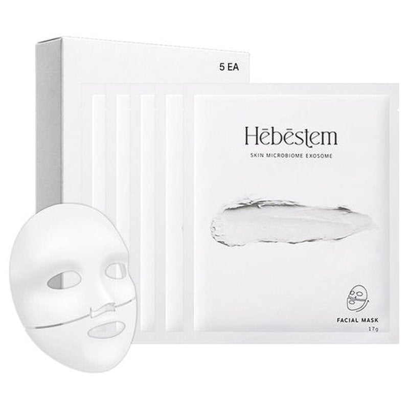 Hebestem Cream Wrapping Sheet Mask, Hydrating Face Mask, Probiotic Exosome Mask Sheet, Non-Sticky Sheet, Moisturizing, Quick Soothing, Korean Skin Care | 0.59 oz x 5 Sheets
