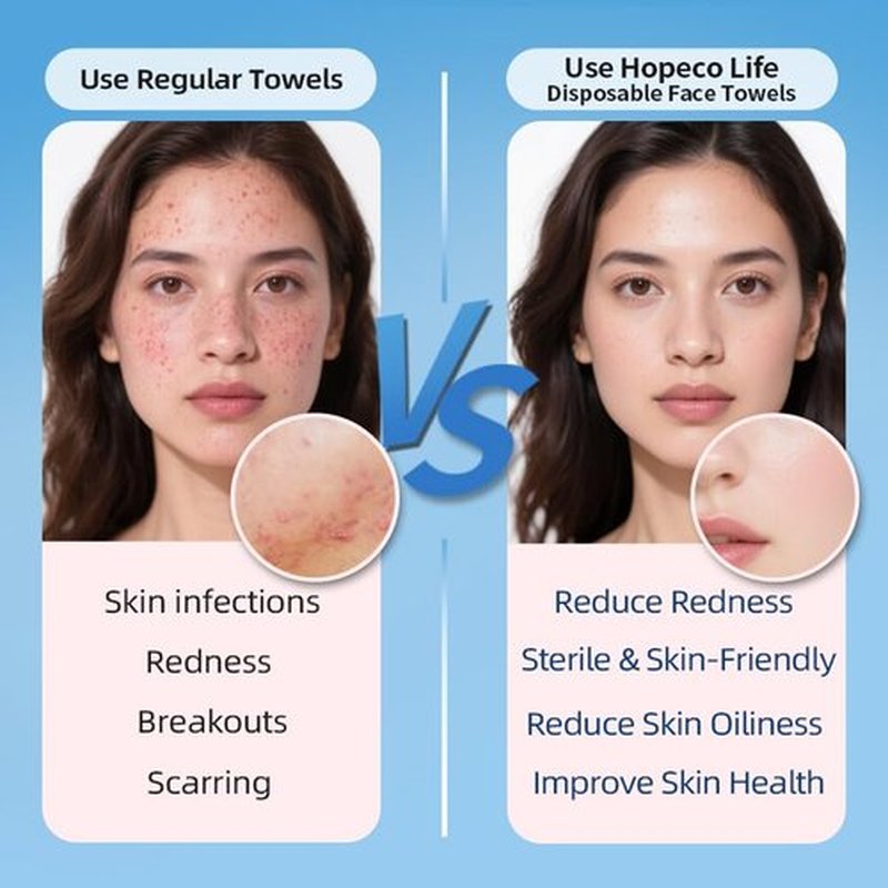 Disposable Face Towel, Soft Package, 60 Count, XL, Hanging and Flat Dual Use,Dry Wipes,Lint Free Face Cloths,Makeup Removal,Soft Cleansing Towelettes, Sensitive Skin Facial Towels,(1 Pack)