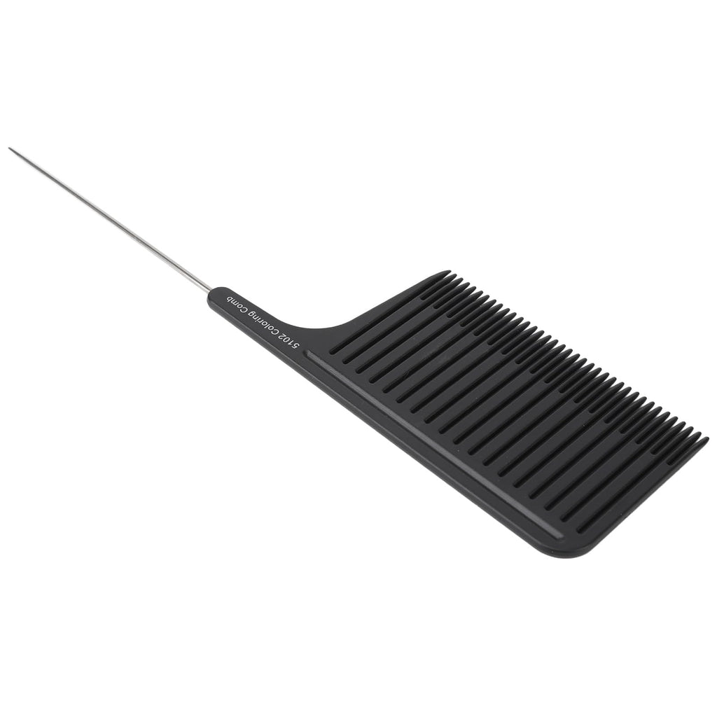 Hair Highlight Comb, Professional Hair Stylist Comb with Stainless Steel Rat Tail, Ergonomic Design, Use, Premium Material, Practical and Versatile for Home and Salon (Black)