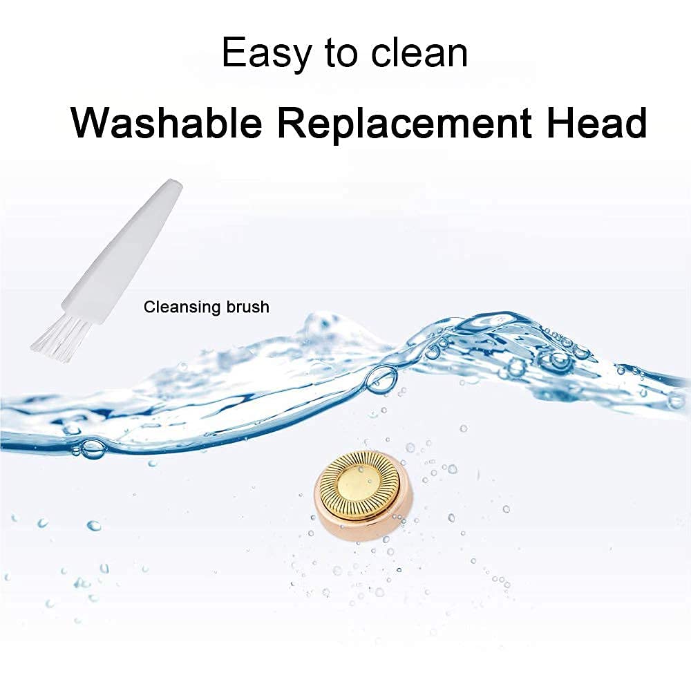 Facial Hair Remover Replacement Heads: Generation 2 Double Halo, Compatible with Finishing Touch Flawless Facial Hair Removal Tool for Women 18K Gold-Plated 4 Count (Not Fit Gen 1 Hair removal device)