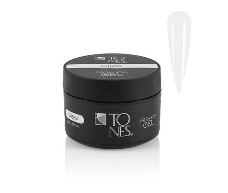 TONES Fashion Gel - Premium, Long-Lasting LED or UV Poly Nail Gel - 7-Free - Quick-Curing Nail Art and Nail Design Overlay or Nail Sculpting - (1.89 Oz, Glass)
