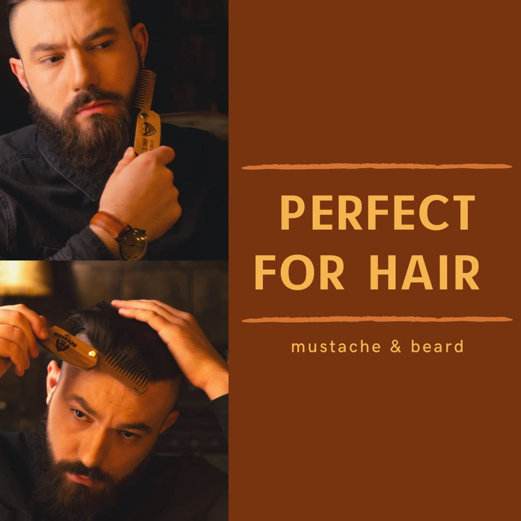 Beard Comb Personalized Gifts (Walnut, Skull)