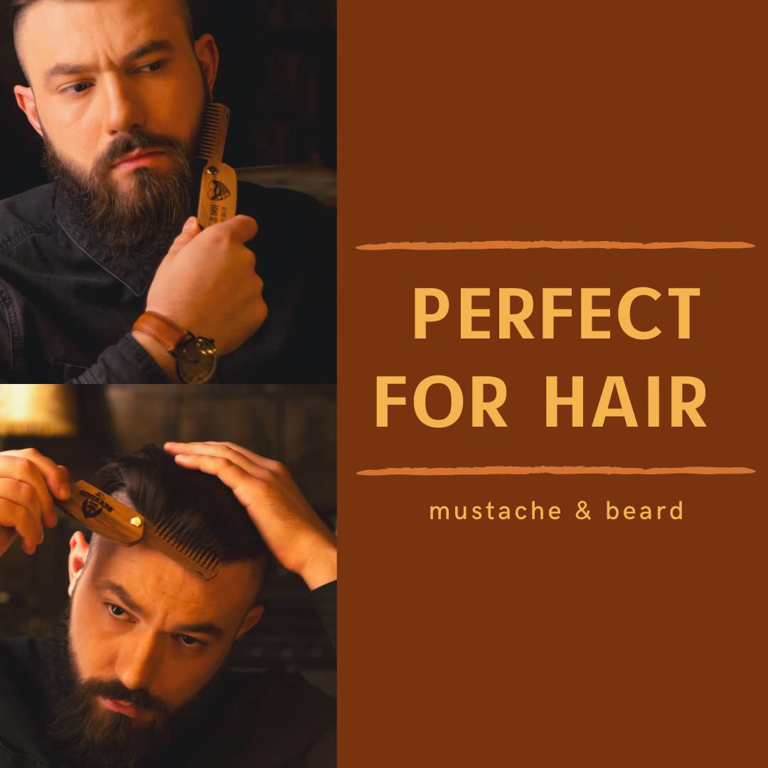Beard Comb Personalized Gifts (Walnut, Skull)