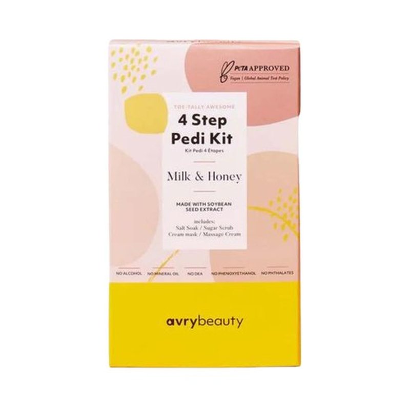 AVRYBEAUTY 4-Step Pedi 2 pack, Milk & Honey, Milk & Honey Infused, Pedicure, Salon Services, Foot Care, Hydrating Pedicure
