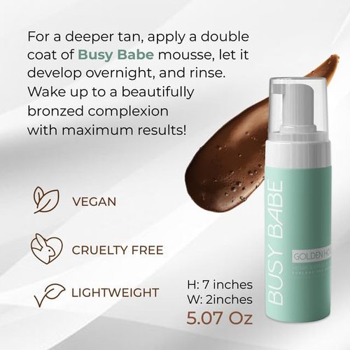 Golder Hour Tanning Mousse - Flawless Sun-Kissed Glow for All Skin Types | Dark Bronze 200ml