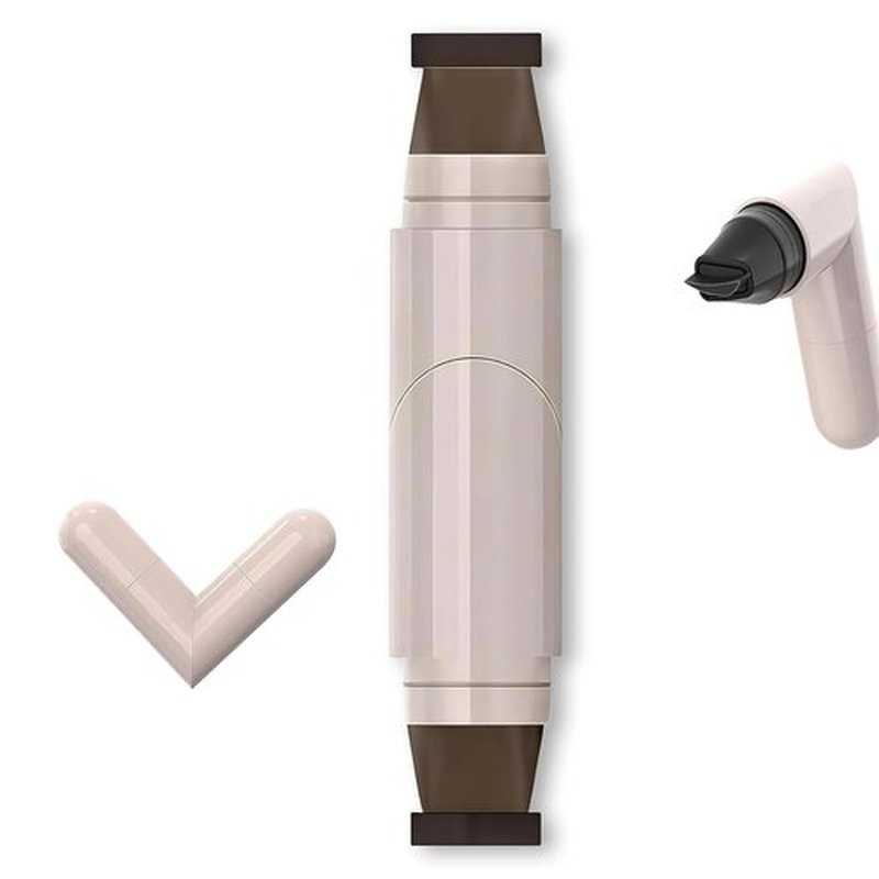 Skiennix Foldable Eyeliner Stamp - Quick Dry, Smudge-Proof Gel Liner for Effortless Makeup (Brown)