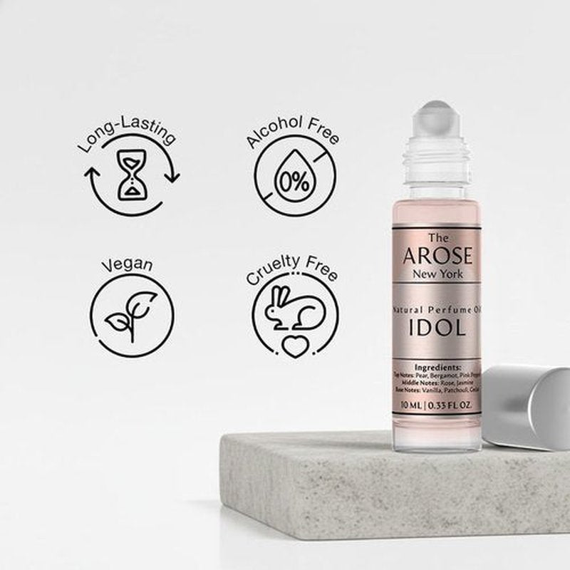 Idole Perfume Oil - Alcohol-Free, Vegan Fragrance | Long-Lasting Travel Size (20ml)
