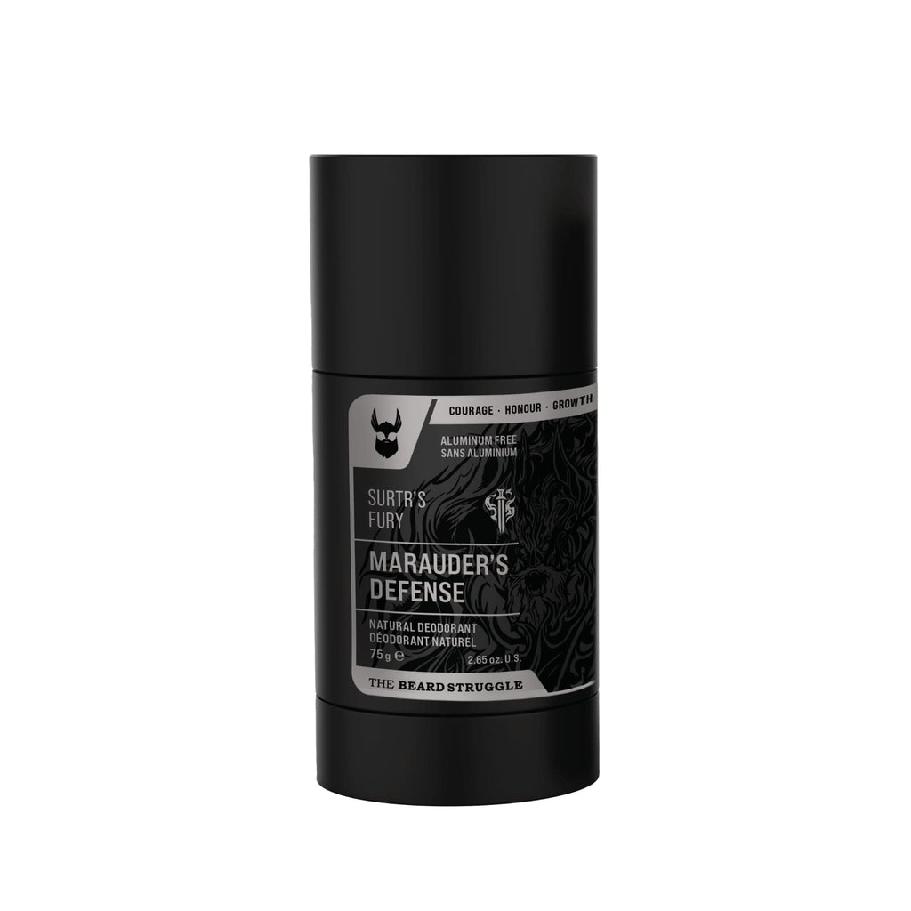 The Beard Struggle Marauder's Defense - Natural Charcoal Infused Deodorant Men, Aluminum Free - Platinum Collection, Surtr's Fury - 2.65 oz