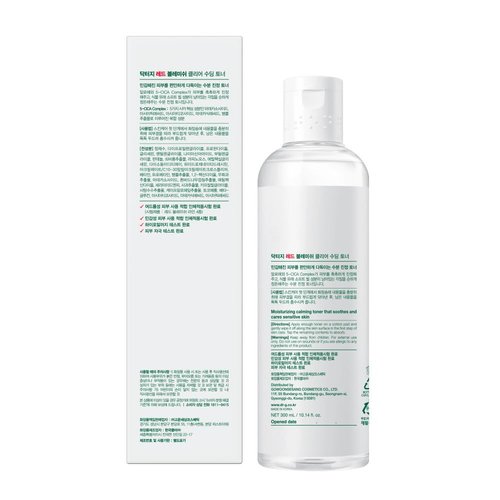 Dr. G R.E.D. Blemish Clear Soothing Toner - Korean Soothing Toner for Glowing Skin - Soothes Irritation Clear Skin - Mild Exfoliant - with AHA, BHA & Centella Asiatica - 10.14 fl oz