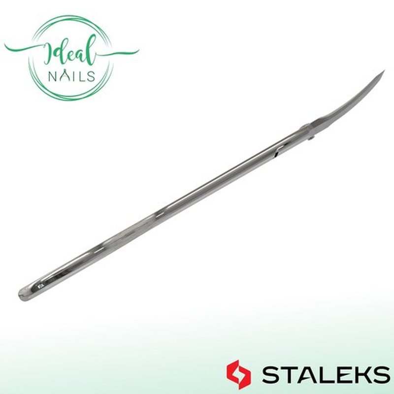 Staleks Asymmetric UNIQ 30 Type 4 Cuticle Scissors – Asymmetric Rings with Right-Lowered Handle