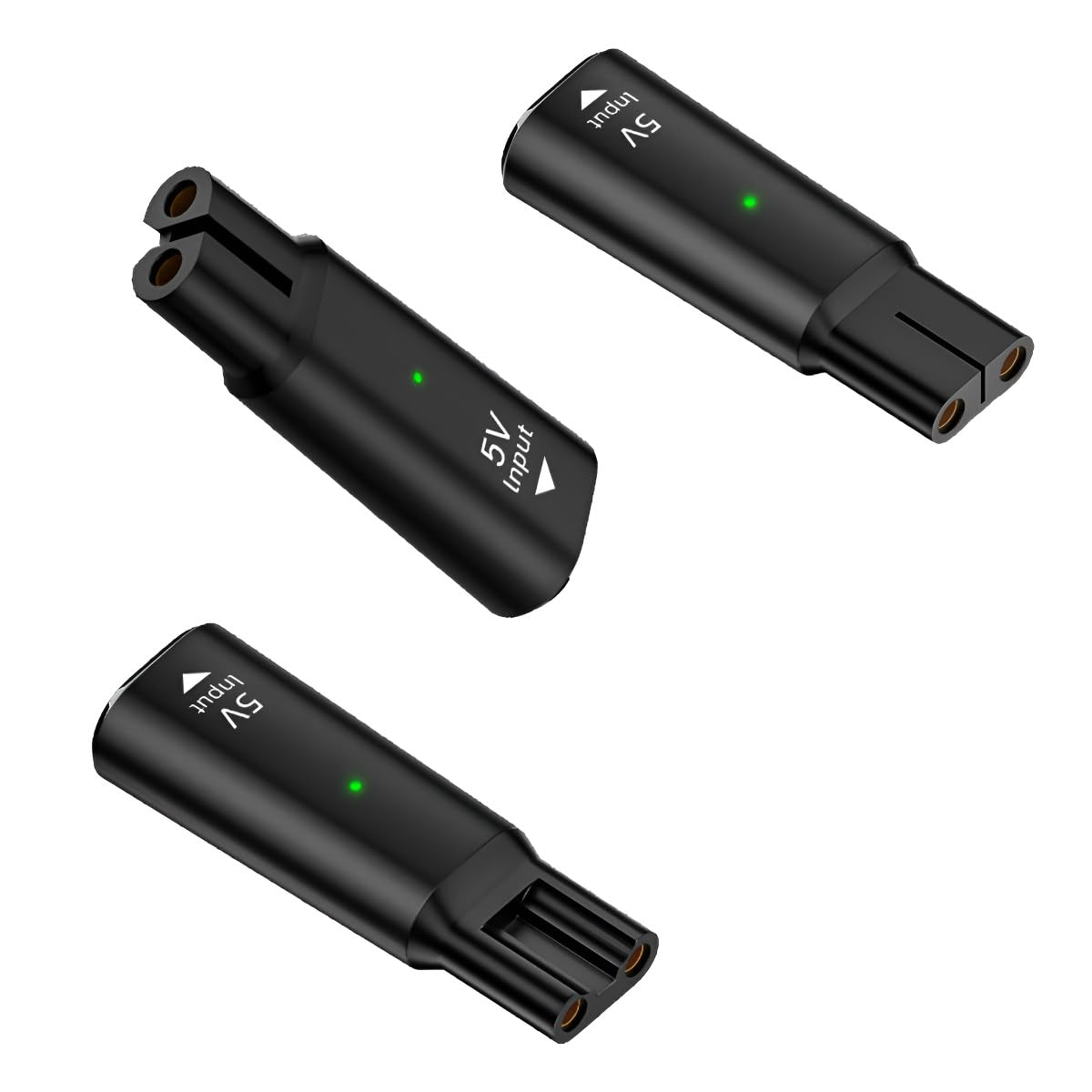 5V Type-C Shaver Adapter Charging Converter for Philips Norelco QP2834, QP2724,QP1324,2400, 2600, 3600, USB-C Shaver Charger Converter Without Charger Cord (Three Different interfaces, not Universal)
