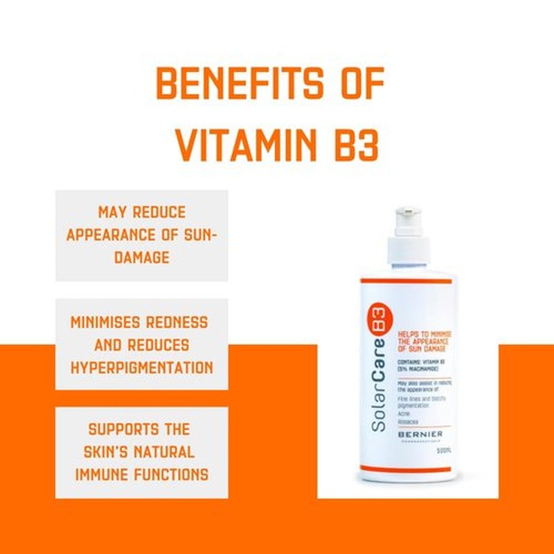 SolarCareB3 Niacinamide Face and Body Moisturiser for Sun-Damaged Skin, 500ml Pump - Made in Australia