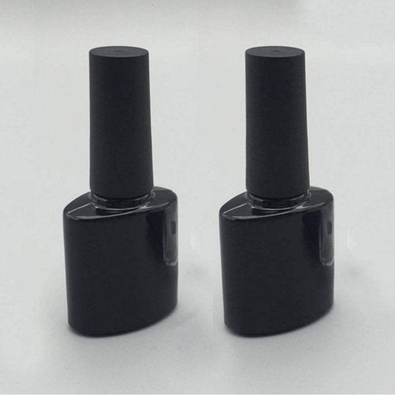 6Pcs 10ML Empty Nail Polish Bottles Vials Containers Sample Bottles with Brush Cap for Nail Art, 2pcs Mini Funnel Included