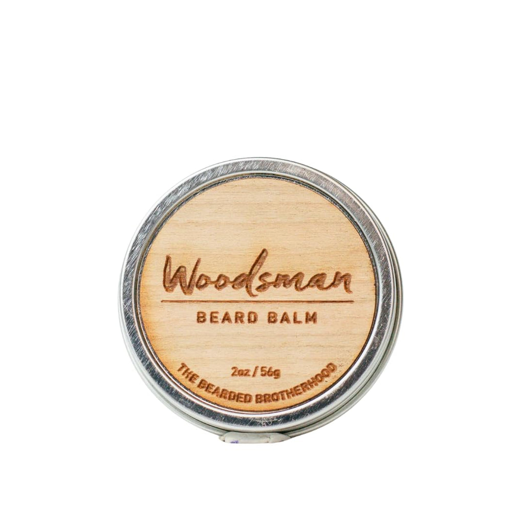 The Bearded Brotherhood TBB Woodsman Beard Balm for Men | Natural Beard Conditioner with Shea Butter, Jojoba Oil, Argan Oil |Handcrafted in Texas | Cedar Scent (2 Oz.)