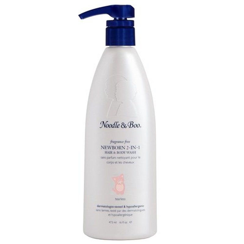 Noodle & Boo Fragrance-Free Newborn Bath & Lotion Set - Gentle 2-in-1 Hair & Body Wash + Soft Baby Lotion, 16 Fl Oz Each