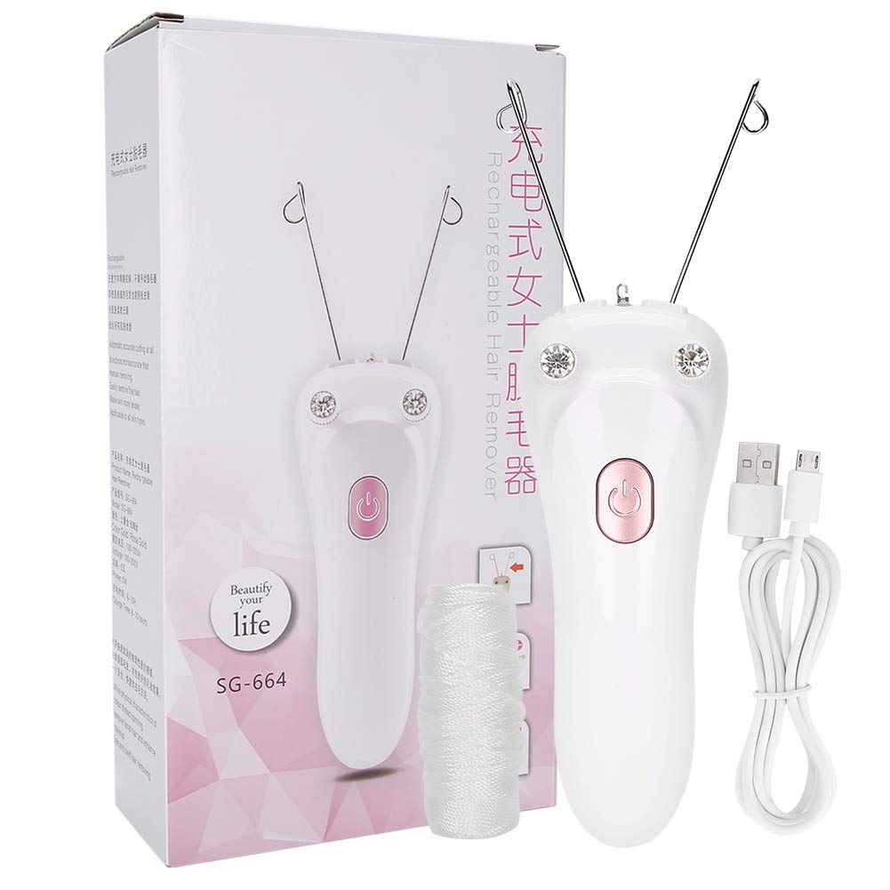 Ejoyous Electric Face Eyebrow Threading Epilator, USB Charging, Cotton Thread Depilation Machine, Women Girls Ladies
