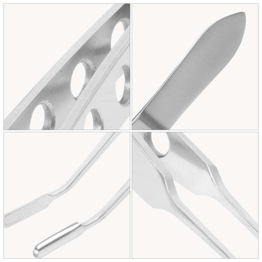 Beaupretty 4.13 Inch Stainless Steel Meibomian Gland Expressor Eyelid Massage Tweezers Tool for Eye Care and Blocked Gland Relief