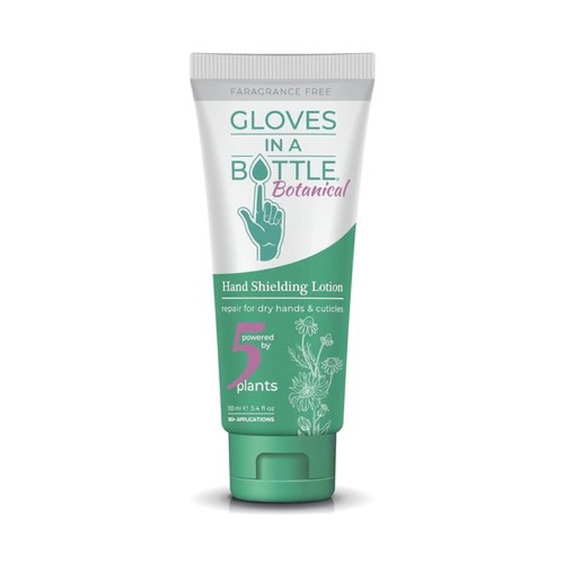 Gloves In A Bottle – Shielding Lotion for Dry Skin, Hand Lotion Travel Size, Protects & Restores Dry Cracked Skin (3.4 Fl Oz (Pack of 1), Botanical)