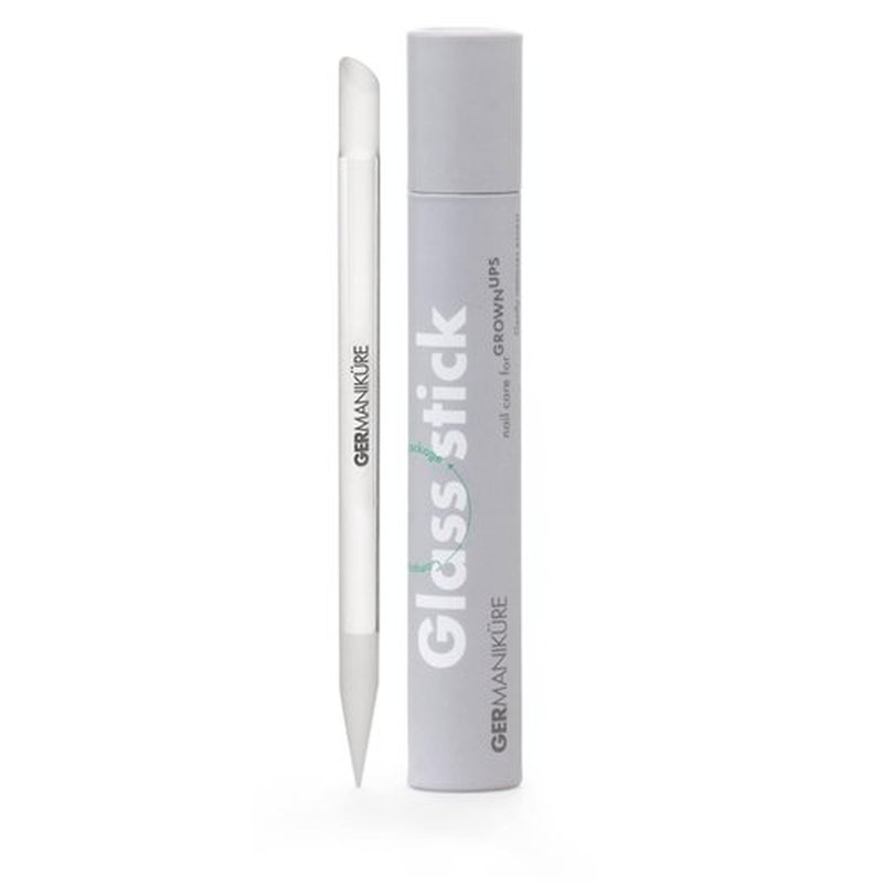 GERMANIKURE Clear Glass Cuticle Stick - Ethically Made Cuticle Pusher & Remover | Nail Shaper for Dry Skin