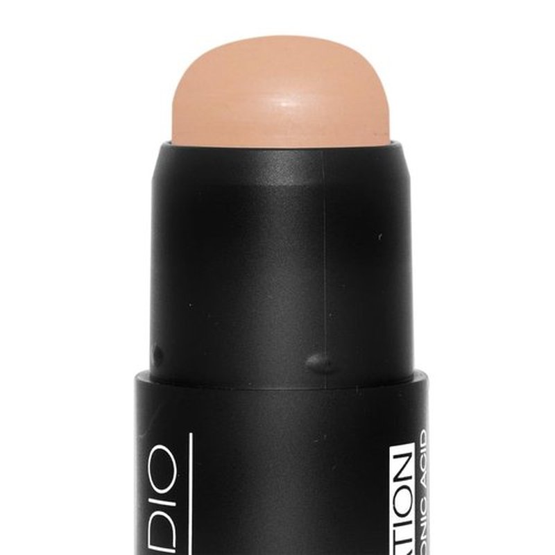 Palladio Build & Blend Foundation Stick - Medium Coverage Contour for Natural Shine-Free Finish | 0.25 Ounce (Almond)