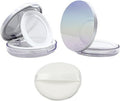 HAHIYO Makeup Cosmetic Jar - Refillable Travel Case with Holographic Lid & Mirror | 2Pcs 5ml/0.2oz
