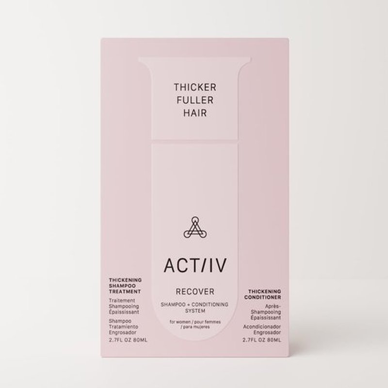 ACTIIV Recover Travel Duo For Women - Plant-Based Hair Care for Fuller, Healthier-Looking Hair | Color-Safe, Vegan