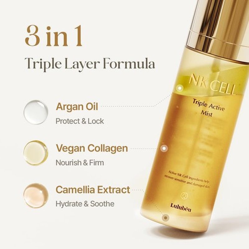 Triple Active Mist - Korean Skincare Glow Spray Serum for Radiant, Dewy Skin | Lightweight Hydrating Treatment