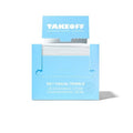 Takeoff Face Towels, 10"×12" XL Face Disposable + Compostable Towelettes, Ultra Soft Makeup Remover Dry Wipes, Thick Face Towel w/Dual Texture For All Skin Types incl. Sensitive, 50 Count (1 Pack)