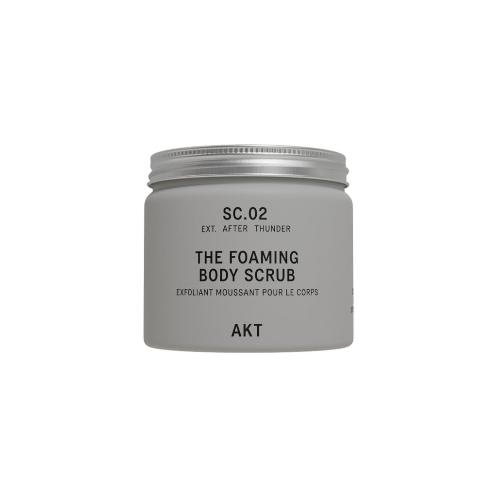 AKT The Foaming Body Scrub 8.4 Fl Oz, Skin Exfoliator, Body Scrub with Rice & Sugar, Papaya & Nourishing Oils, Natural Exfoliating Sugar Scrub with Vitamin E, Dead Skin Remover for Body