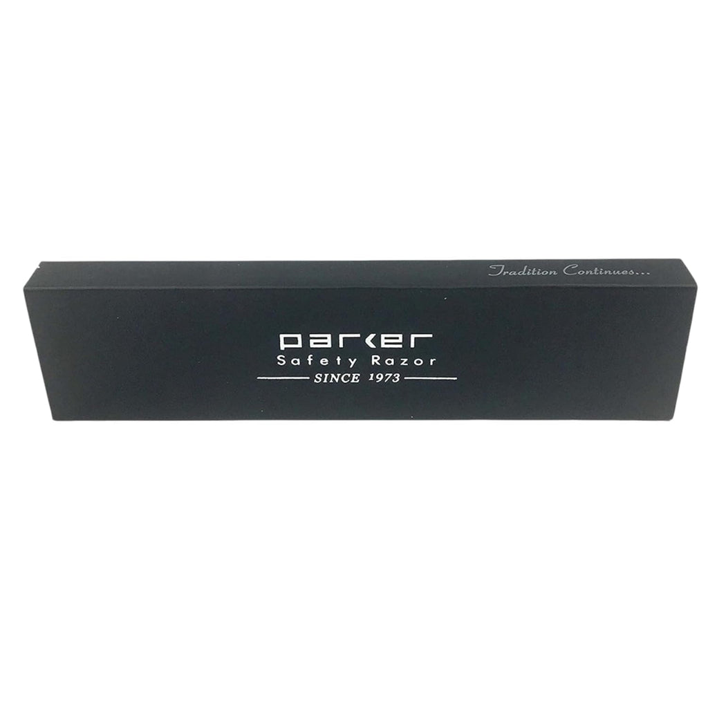 Parker SRB Straight Edge Barber Razor – Stainless Steel Blade Arm & Resin Handle – Uses Half Double Edge Razor Blades – Includes 5 Pre-Cut Blades – Professional Shaving Tool