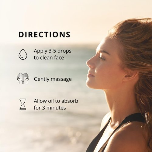 KelpGlow Facial Oil with Kelp Extract - Fragrance Free - Nourishing Face Oil for Glowing Skin - Clean & Natural Ingredients, Non-Greasy Formula - 10ml/0.34oz