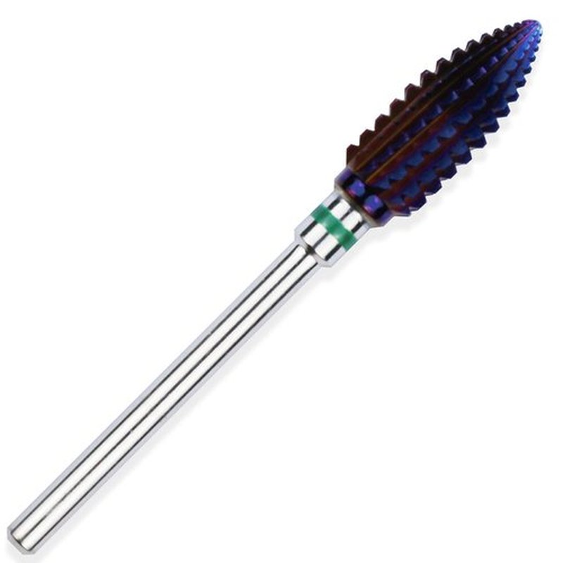 ianblues Tapered Tornado & Texas Tornado Nail Drill for Nail Drill Manicure Machine, Purple Coated (Texas - Coarse - C)