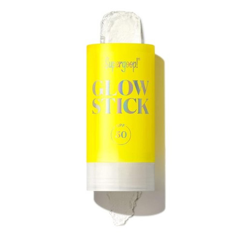 Supergoop! Glow Stick - SPF 50 PA++++ Dry Oil Sunscreen Stick for Face & Body | Brightens & Hydrates, 0.7 oz
