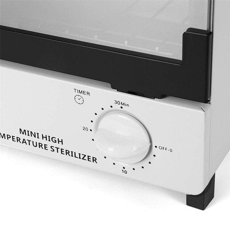 110V 12L Mini High Temperature Heat Metal Tool CleaningCabinet 1KW Timer Cleaner Box Two Layers for Manicure, Spa, Hair Beauty Salon, Dental Clinic, Lboratory or Family