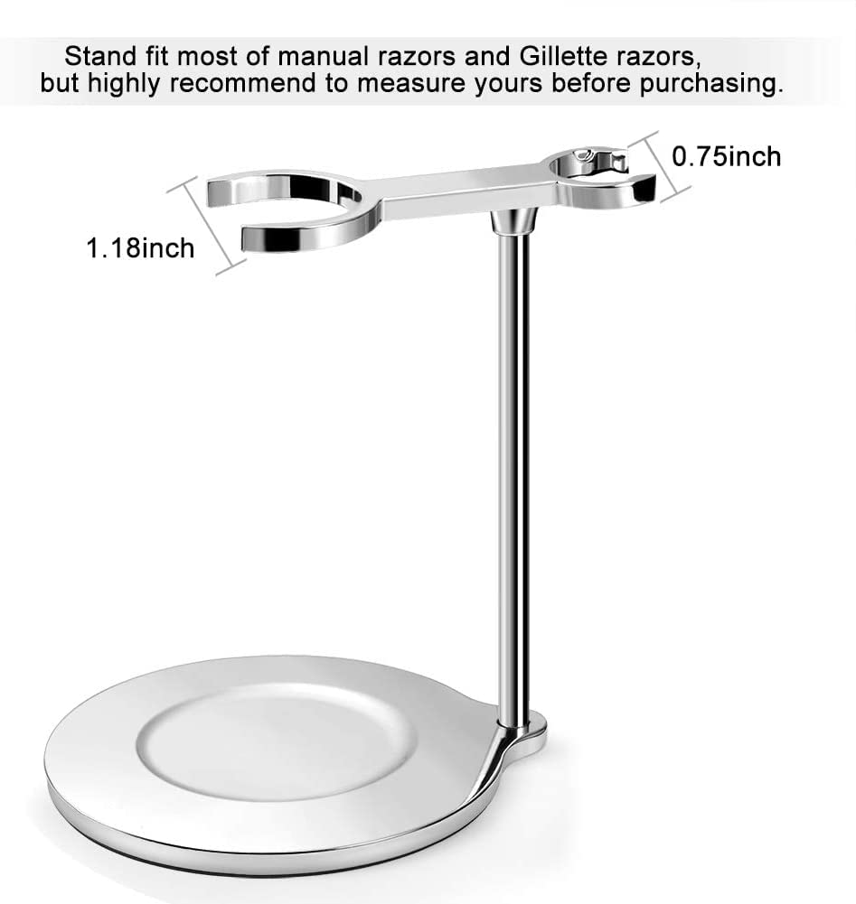GRUTTI Luxury Shaving Organizer Stand & Bowl Set - 3-Layer Stainless Steel Bowl, Keeps Tools Dry & Organized - Gift for Dad/Husband