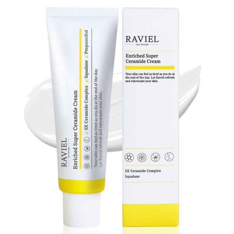 RAVIEL Enriched Super Ceramide Cream Radiance Boosting, Deep Hydration & Tone Enhancing Moisturizer with Niacinamide & Hyaluronic Acid for Dull, Uneven Skin, Korean Skincare, 50ml (1.69 fl oz)
