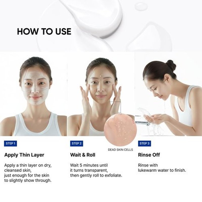 SAYNID Microbiome Renewing Cream Mask, Wash-off Face Mask, Cream Exfoliating, Pore Care, Glass Skin Effect, Barrier-Friendly Korean Skincare | 3.38 fl.oz. (100ml)
