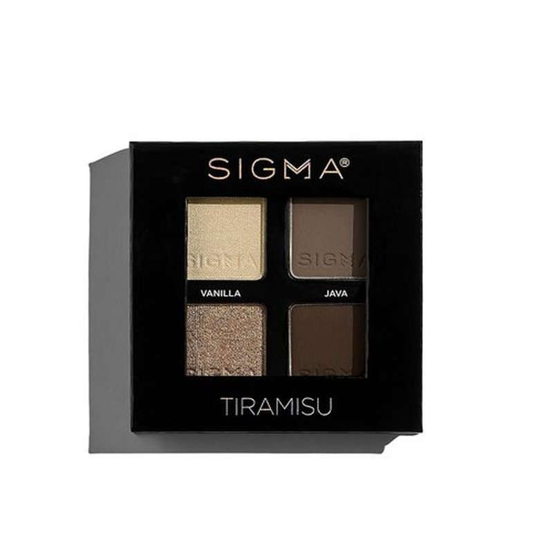 Sigma Beauty Tiramisu Eyeshadow Quad — Makeup Eyeshadow Quad with a Buttery Soft Formula and Buildable, Blendable Shades for a Flawless Eye Look, Designed for All Day Wear