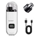 PolishWiz 3-in-1 Nose Hair Trimmer for Men & Women, Rechargeable Nose & Ear Hair Trimmer with Eyebrow Head, Type-C Charging, IPX7 Waterproof Electric Nose Trimmer (White)