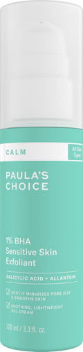 Paula’s Choice CALM 1% Sensitive Skin BHA Liquid Exfoliant, Salicylic Acid Lotion for Large, Clogged Pores, Calms, Soothes Redness, Suitable for Rosacea-Prone, Eczema-Prone Skin, Fragrance-Free, 3.3oz