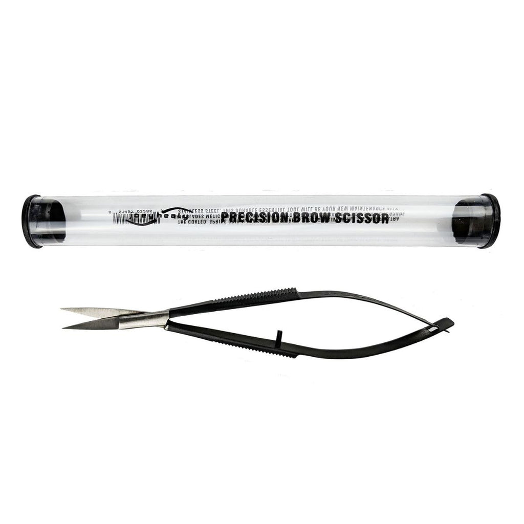 Joey Healy Precision Brow Scissor, Precision Brow Shaping Scissors, Ergonomic Spring Grip, Stainless Steel and Ultra-Maneuvering Eyebrow Trimmers