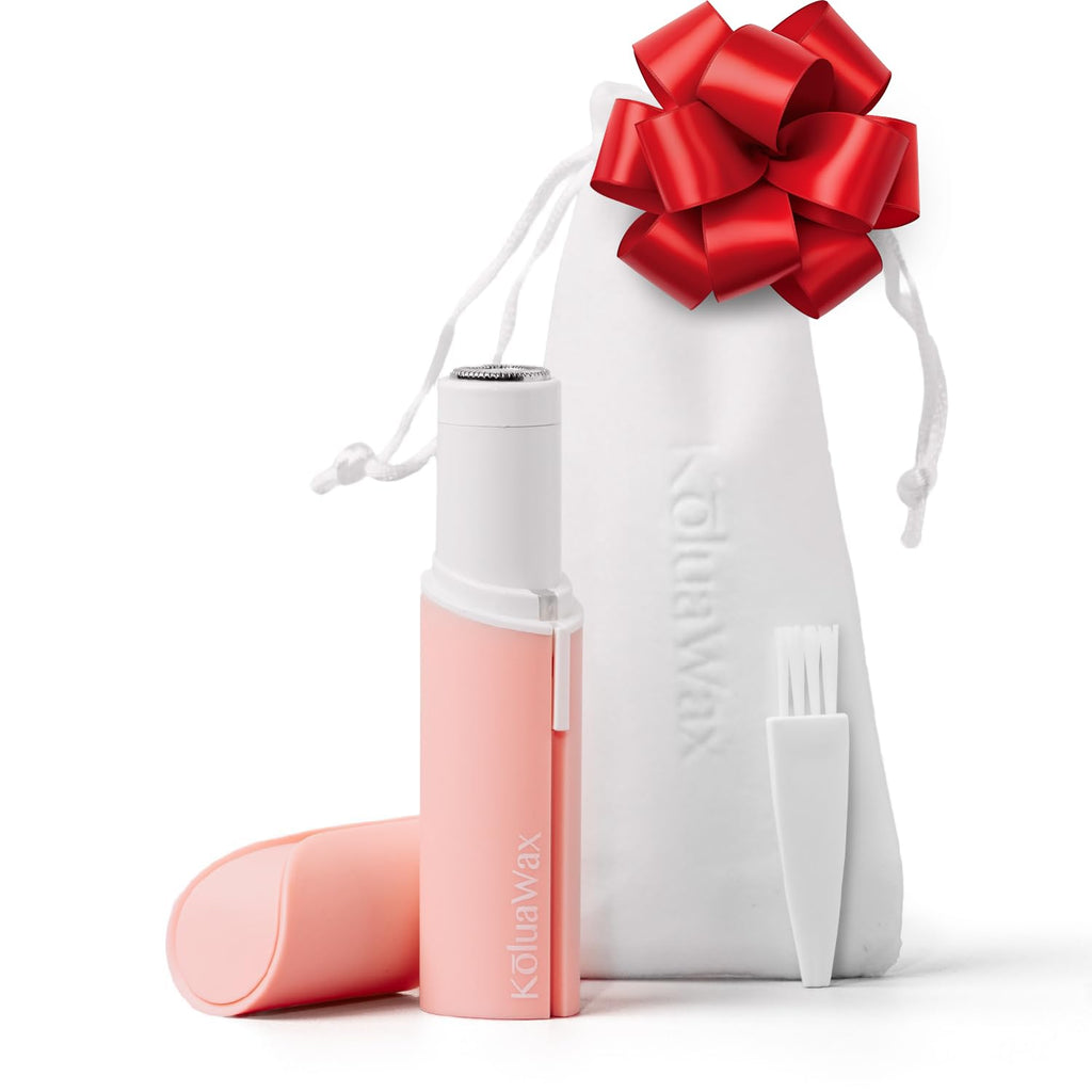 KoluaWax Face Razor for Women - Shaver for Peach Fuzz, Eyebrow, Upper Lip & More - Gentle, Nick-Free Facial Hair Removal - Stainless Steel Blades, Built in Light, & Travel Ready Tool