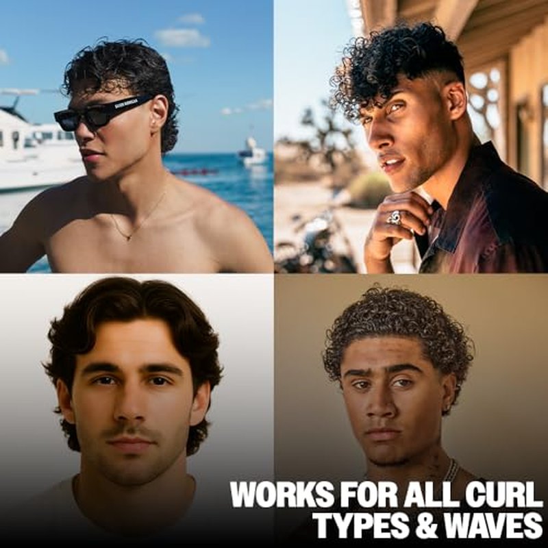 Slick Gorilla Curl Cream for Men | 3.38 Fl Oz (100 ml) | Paraben Free Moisturizing Styler | Lightweight Hold for Wavy & Curly Hair | Frizz Control | Curl Enhancer | Non-Greasy | For Daily Use